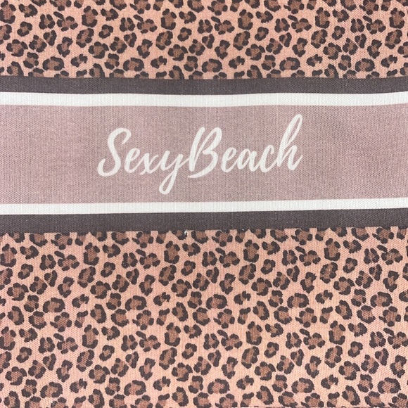 New  Leopard Print Tote Waterproof Canvas beach vacation Travel girls trip  bag - Picture 11 of 12